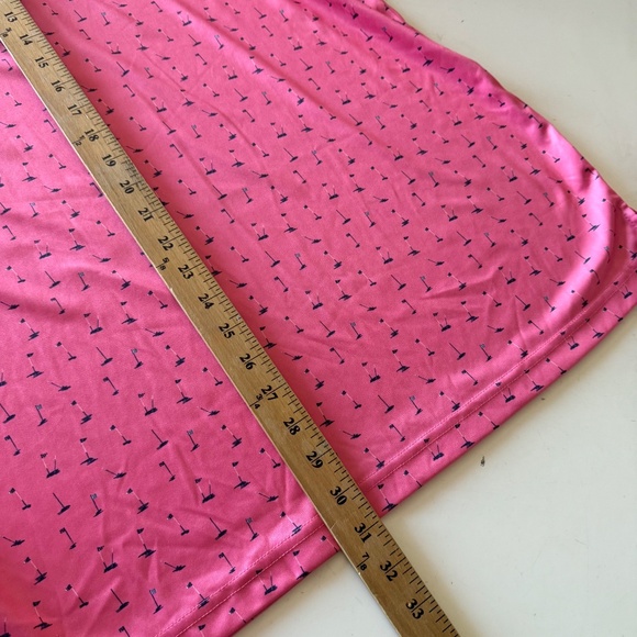 Jack Nicklaus Hot Pink Pins AOP Performance Stretch Golf Polo Mens LARGE - Picture 6 of 7